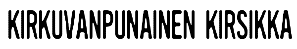Kirkuvanpunainen kirsikka font preview